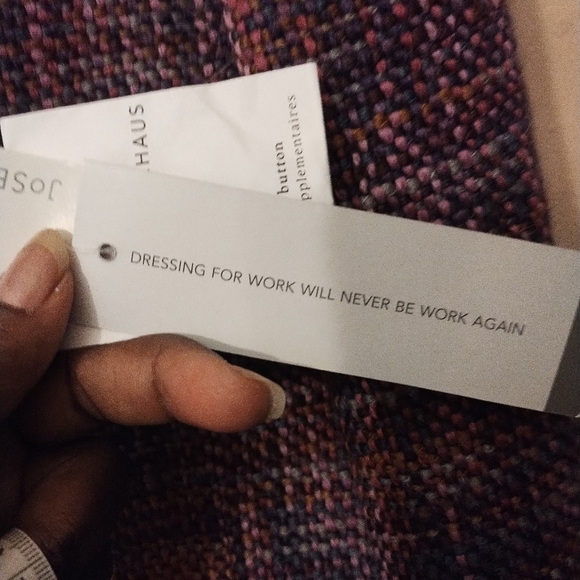 Josephine Chaus NWT Purple Tweed Jacket - Picture 7 of 8